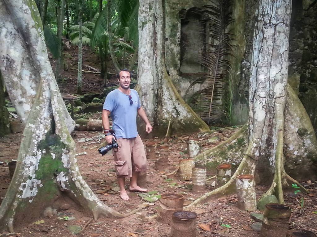 The captivating Portuguese ruins and remnants of the old settlement on Ribeira Izé, Principe Island. A glimpse of forgotten times and cultural echoes